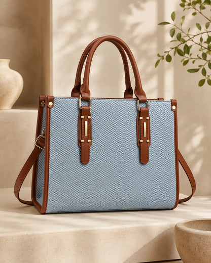 Amara | Woven-Texture Satchel Handbag