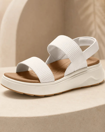 Elena | Ribbed Strap Platform Sandals